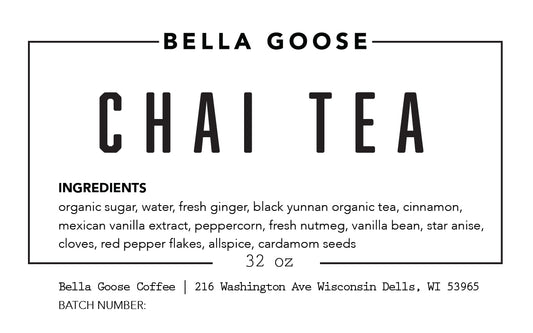 Bella Goose Chai Syrup (1 Case)