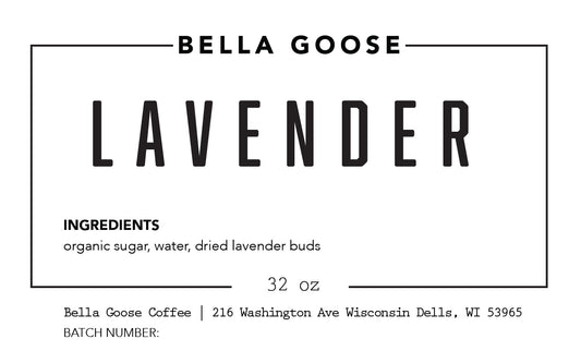 Bella Goose Lavender Syrup (1 Case)