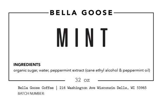 Bella Goose Mint Syrup (1 Case)