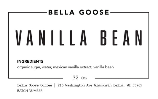 Bella Goose Vanilla Syrup (1 Case)
